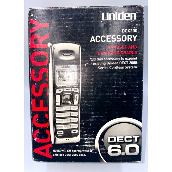 Uniden DECT 6.0 DCX200 Accessory Phone Expansion Handset & Charging Base. NEW - Picture 1 of 5